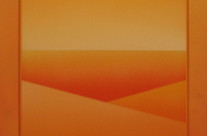 Horizont 5-02, 2002.  Acryl auf Leinwand, 50 x 50 cm.