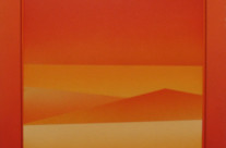 Horizont 6-02, 2002.  Acryl auf Leinwand, 50 x 50 cm.