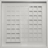 Shadowbox 1-01, 2001. Glas, Karton, Acryl, 50 x 50 cm