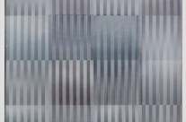 vibration 1.15, 2015. Acryl auf Holz und Gaze, 100 x 100 cm